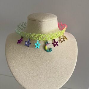 Rainbow Moon Choker Necklace